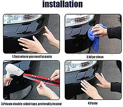 PVC Car Bumper Corner Protector Scratch Guard Car Bumper Guard 2 pcs Pack of 1 PVC Car Bumper Corner Protector Scratch Guard Car Bumper Guard 2 pcs Pack of 1