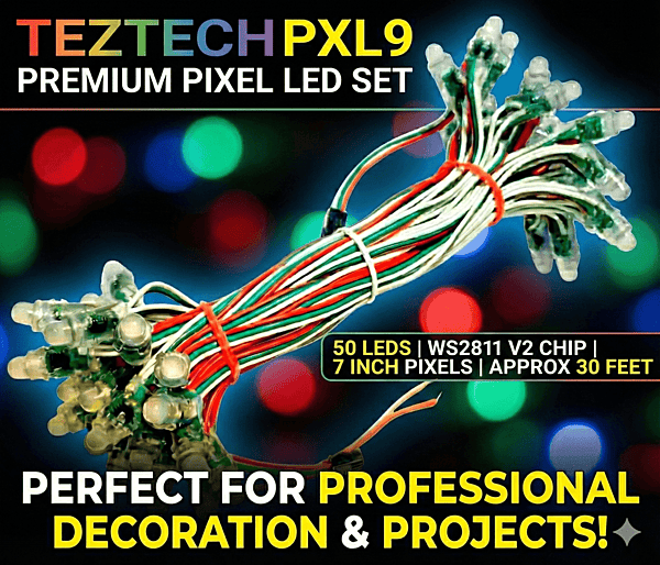(PXL9) 7 INCH PIXEL LED SET OF 50 LED WS2811 V2
(APROX 30 FEET)