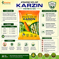 Bhaskar Agrochemicals KARZIN Herbicide (Atrazine 50% WP) | Vetrivel Agro Services