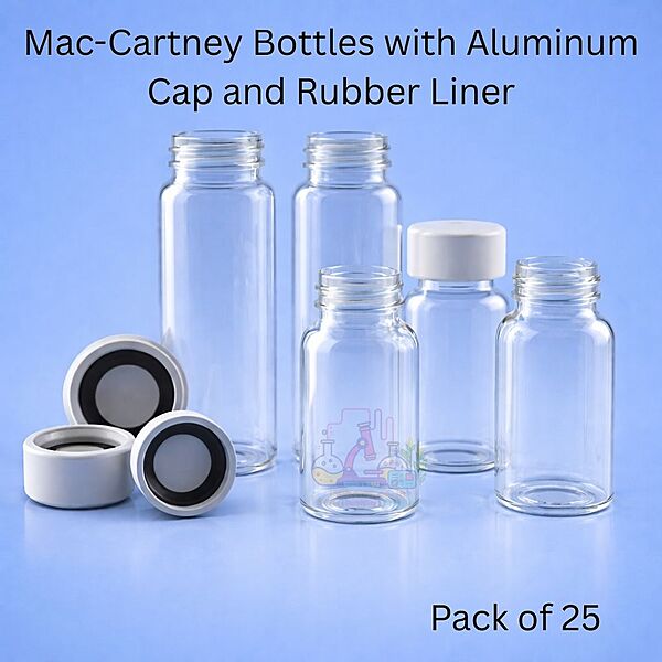 Mac-Cartney Bottles with Aluminum Cap and Rubber Liner - Pack of 25