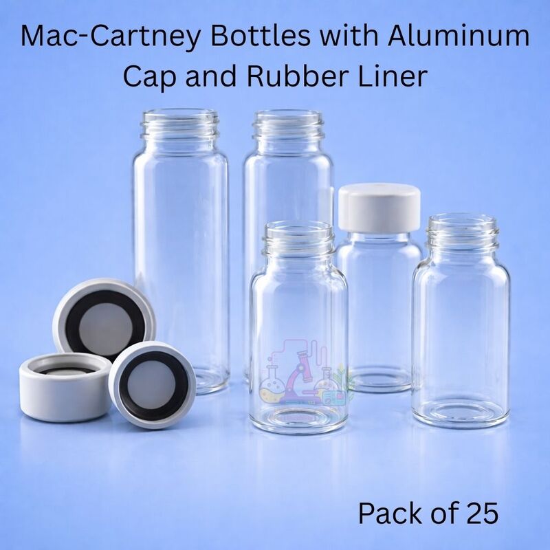 Mac-Cartney Bottles with Aluminum Cap and Rubber Liner - Pack of 25