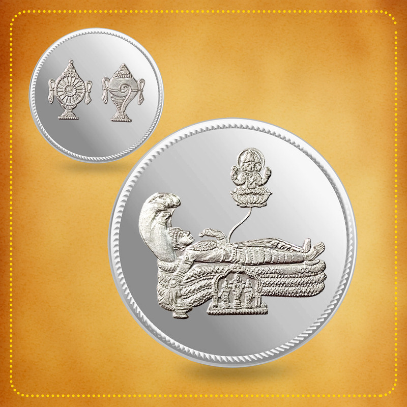 Devine Anandhapadhmanbha Coin | Pure Silver Devine Anandhapadhmanbha Coin | Pure Silver