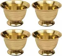 Handcrafted Brass Padam Pyala Chandan Kumkum Haldi Multipurpose Bowl