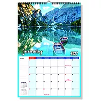 2026 Scenic Lake Wall Calendar