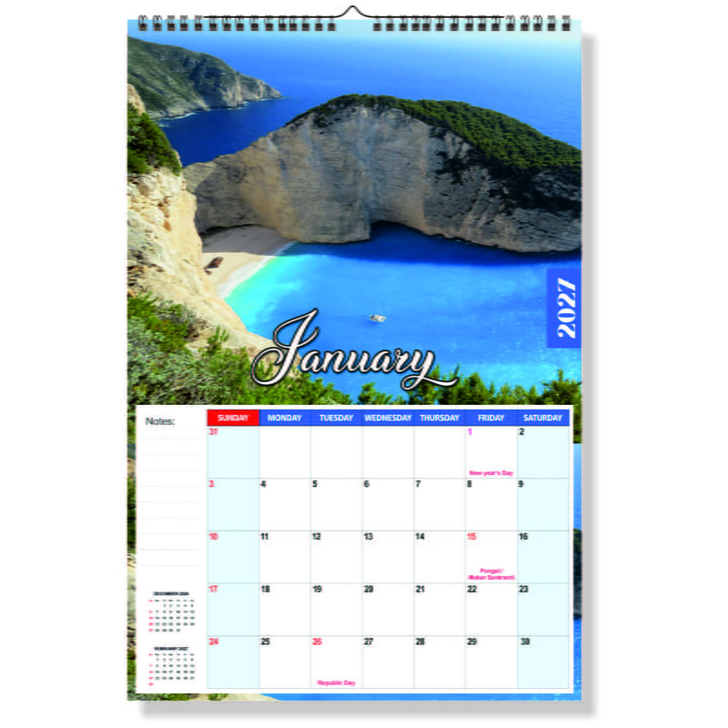 2026 Scenic Photography Wall Calendar