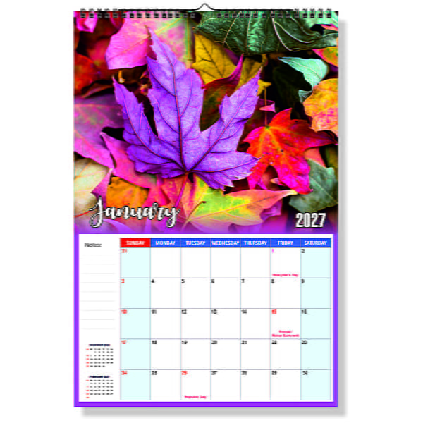 2026 Nature Leaf Wall Calendar
