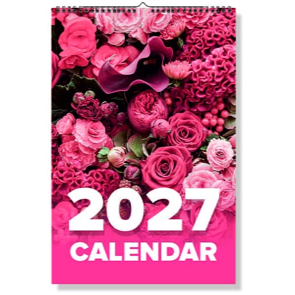 2027 Flowers Wall Calendar
