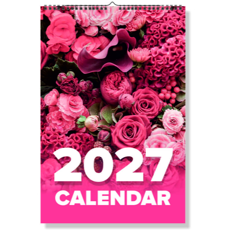 2027 Flowers Wall Calendar