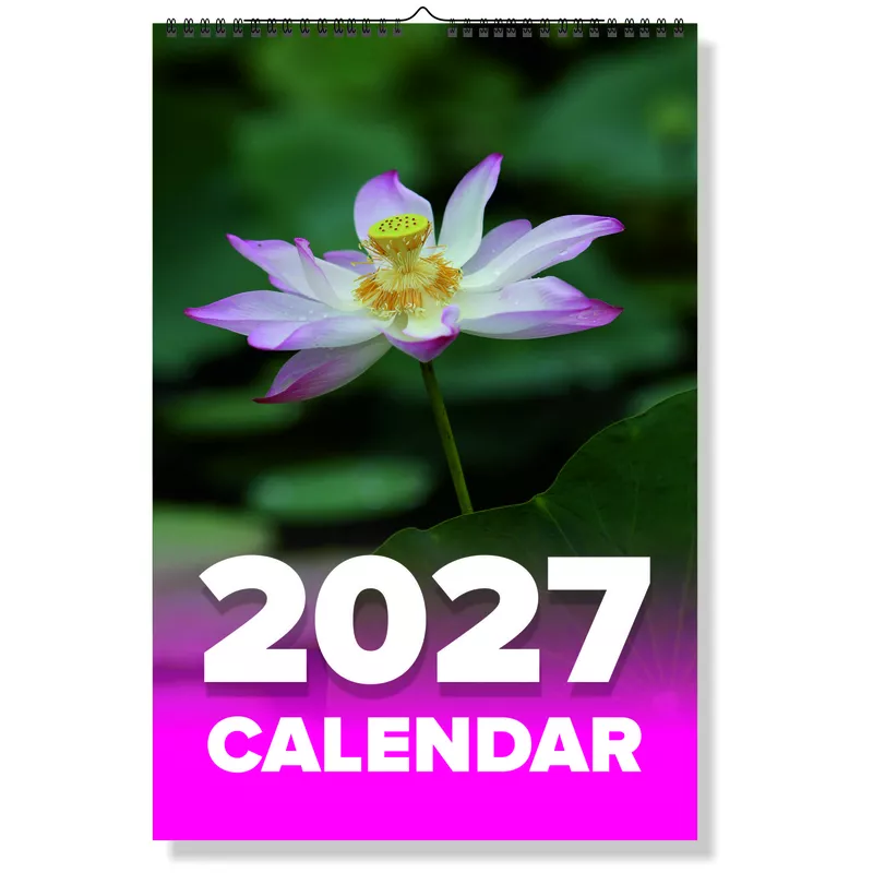2027 Lotus Flowers Wall Calendar