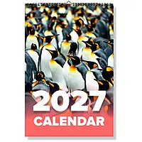 2027 Penguins Wall Calendar