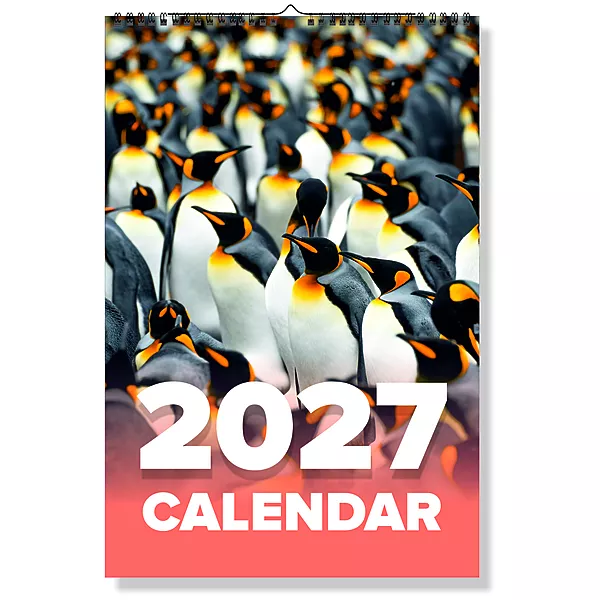 2027 Penguins Wall Calendar