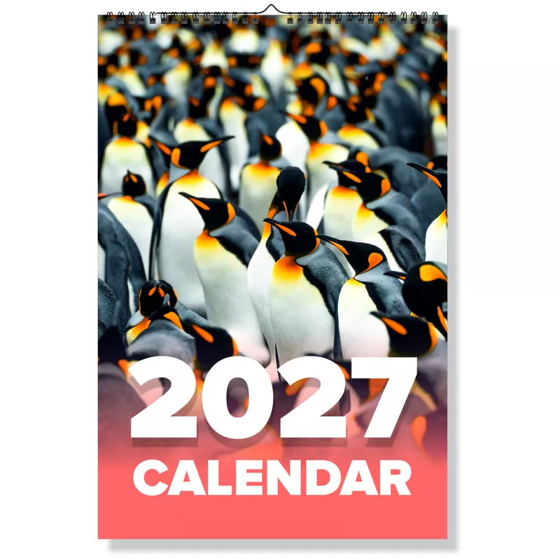 2027 Penguins Wall Calendar
