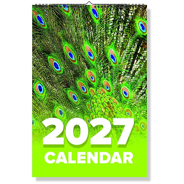 2027 Peacock Wall Calendar