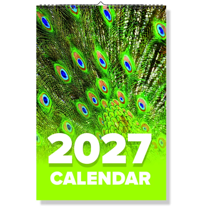 2027 Peacock Wall Calendar
