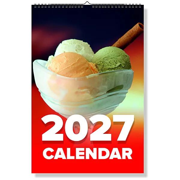 2027 Ice Cream Wall Calendar