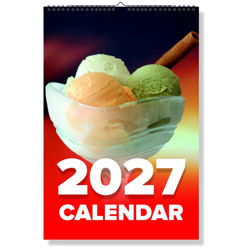 2027 Ice Cream Wall Calendar