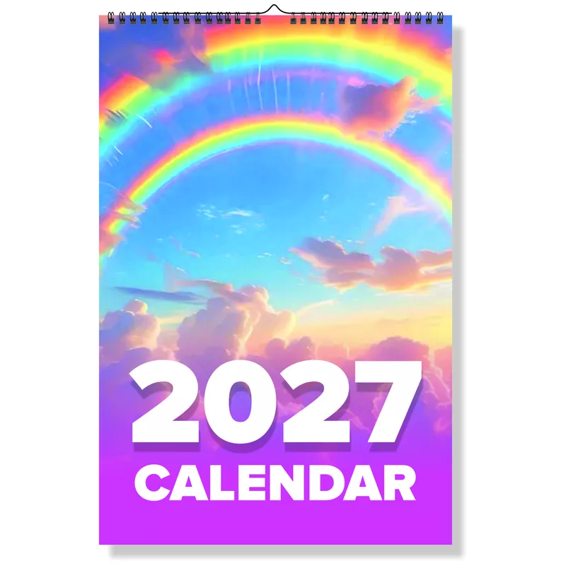 2027 Rainbow Wall Calendar