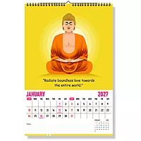 2027 Buddha Inspirational Wall Calendar