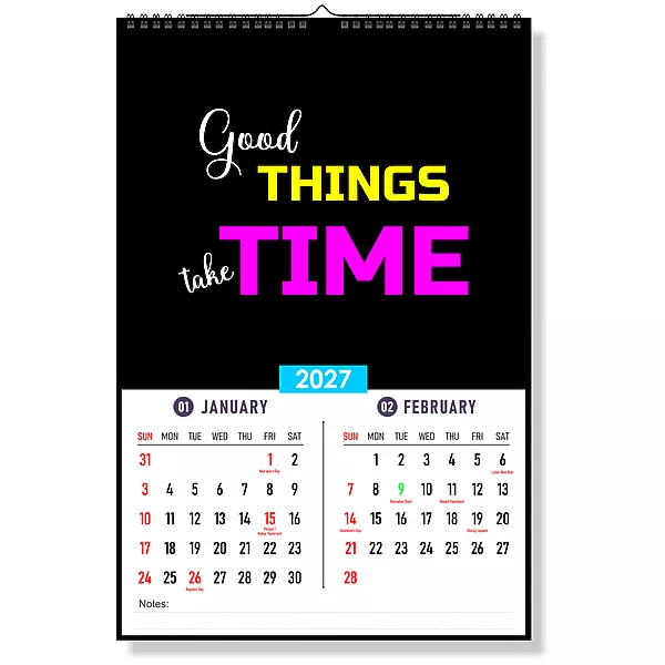 2026 Motivational Quotes with Leaders Wall Calendar