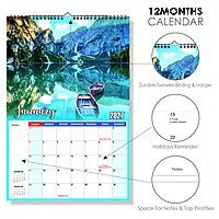 2026 Scenic Lake Wall Calendar