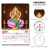2026 Goddess Lakshmi Wall Calendar