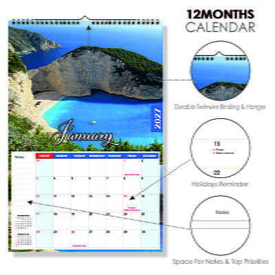 2026 Scenic Photography Wall Calendar