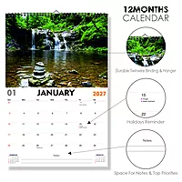 2027 Fountains Wall Calendar