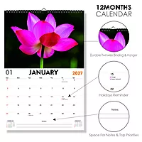 2027 Lotus Flowers Wall Calendar