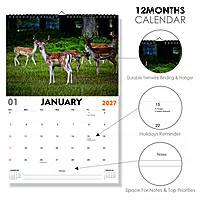 2027 Deer Wall Calendar