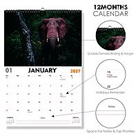 2027 Elephant Wall Calendar
