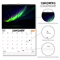 2027 Aurora Borealis Wall Calendar