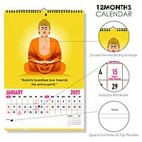 2027 Buddha Inspirational Wall Calendar