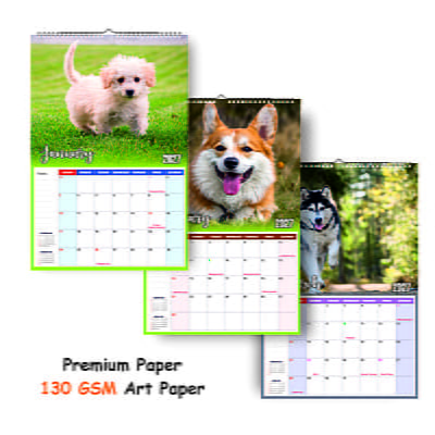 2027 Cute Dogs Wall Calendar