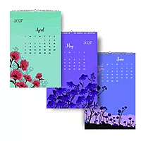 2027 Flower Pattern Table Calendar