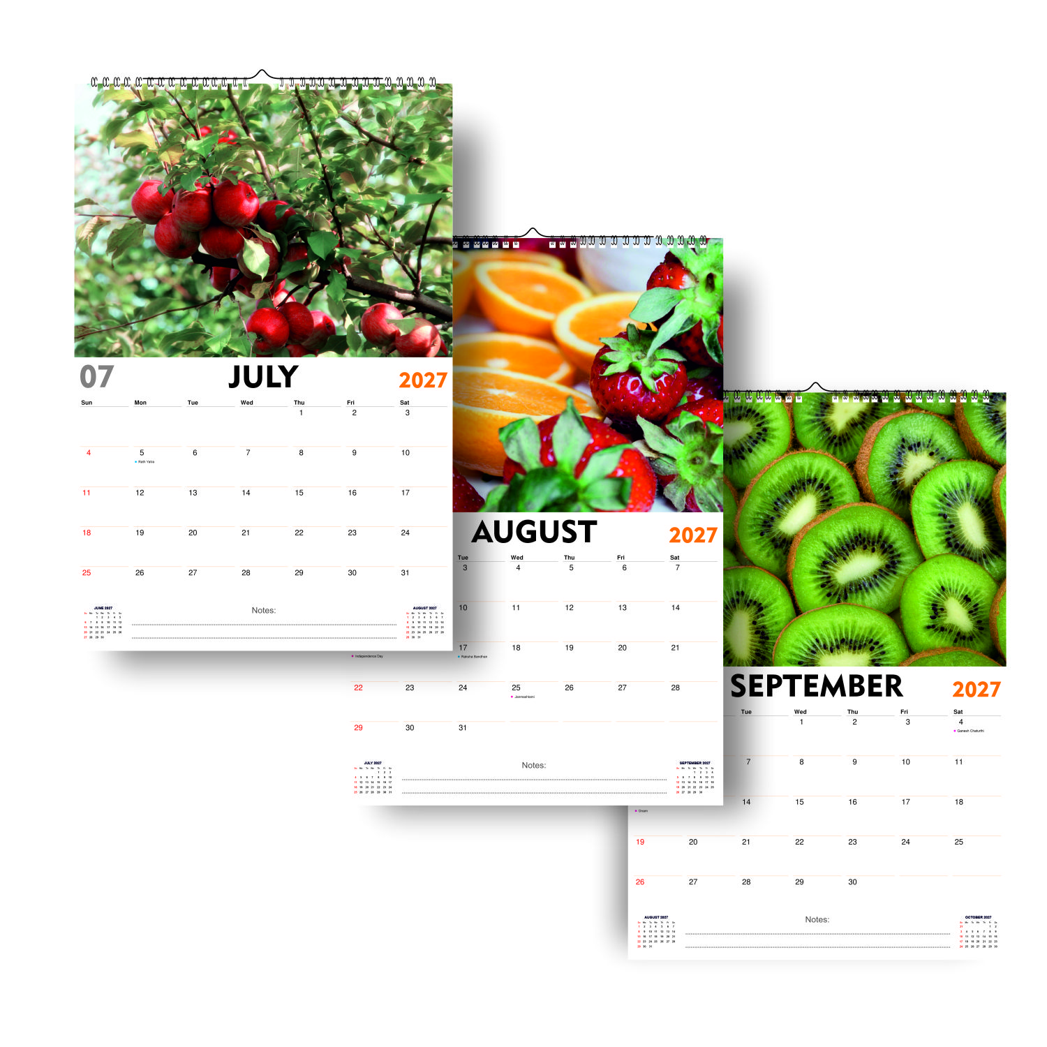 2027 Fruits Wall Calendar