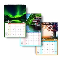 2026 Scenic Lake Wall Calendar