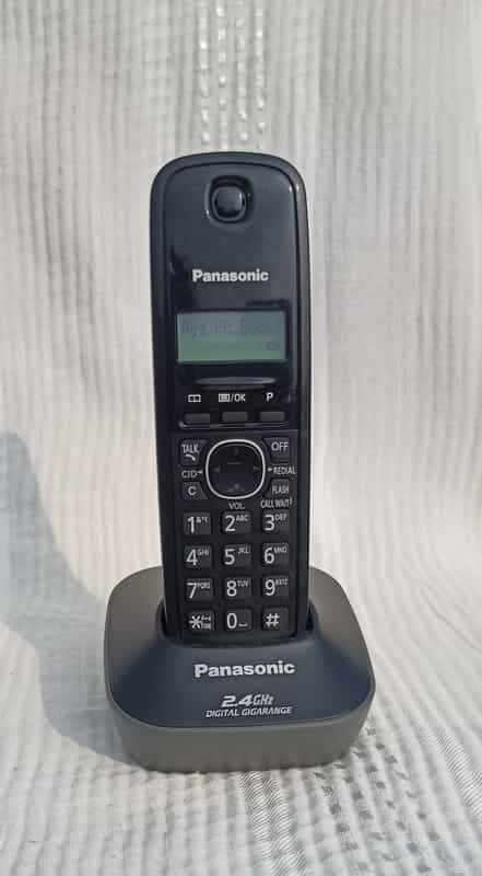 Panasonic KX-TG3411SX Cordless Landline Phone (Black & Red Color)