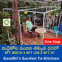Midde thota Pandiri మిద్దెతోట పందిరి 8feet width X 6feet length X 6ft Height
