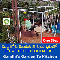 Midde thota Pandiri మిద్దెతోట పందిరి 8feet width X 6feet length X 6ft Height