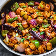 Paneer Chilli (Dry).