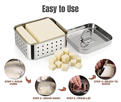 Granny kitchen Bluefly Stainless Steel Square Paneer Maker Box