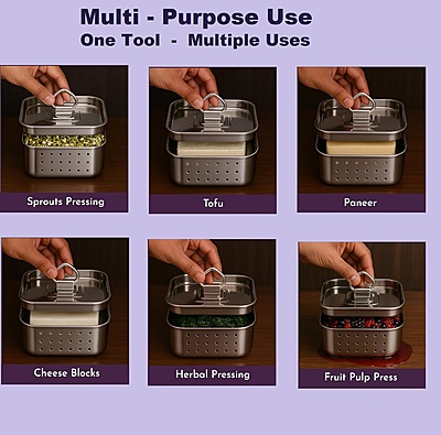 Granny kitchen Bluefly Stainless Steel Square Paneer Maker Box