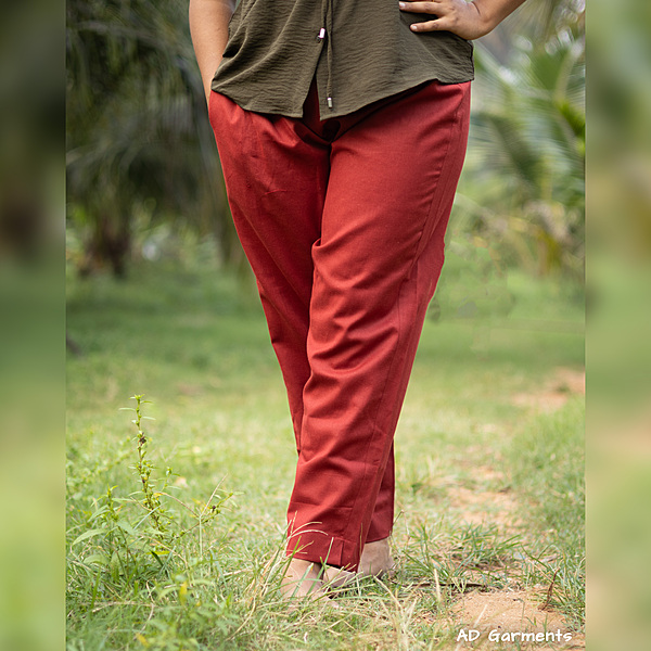 Straight Pant - Maroon