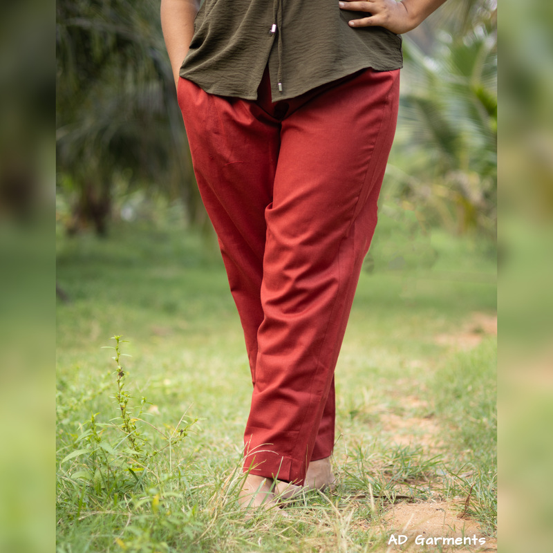 Straight Pant - Maroon