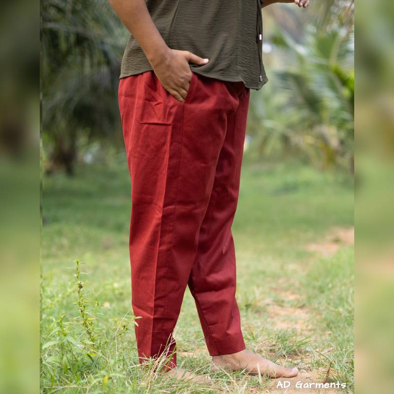Straight Pant - Maroon
