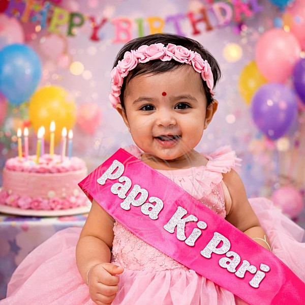 Papa Ki Pari Sash – Stylish Birthday Party Accessory