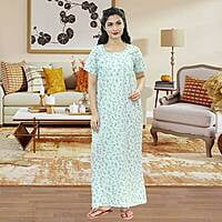 Cotton Nighty Maxi Front Buttons