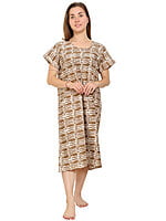 Cotton Short Nighty Cap Sleeve