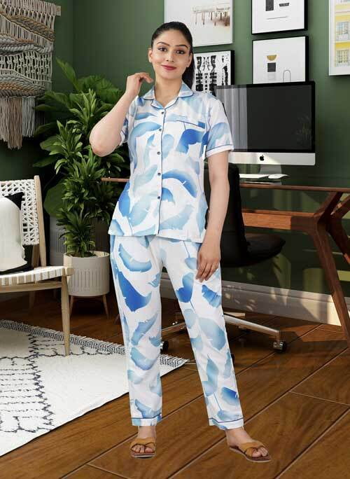 D37 Modal Silk Cotton Night Suit D37 Modal Silk Cotton Night Suit