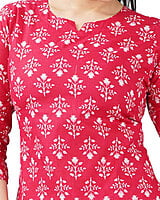 Parijaths Cotton Booti Print Top Pyjama Set Floral Red Parijaths Cotton Booti Print Top Pyjama Set Floral Red